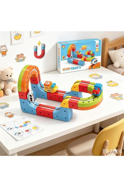 Fab N Funky DIY Magnetic Levitation Track, Interactive Railway Construction S...
