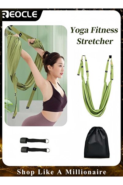 REOCLE Yoga Fitness Stretcher Waist Back Leg Stretch Adjustable Height Back B...