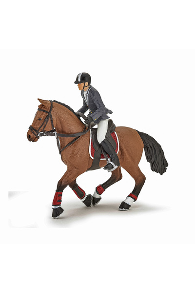 Papo COMPETITION HORSE FIGURINE WITH JOCKEY