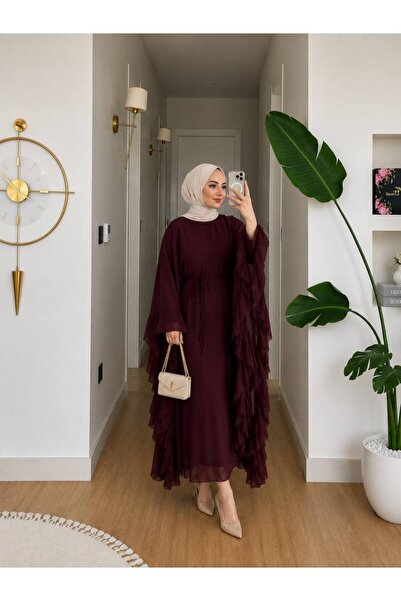 pembiş tesettür Hande Şifon Elbise