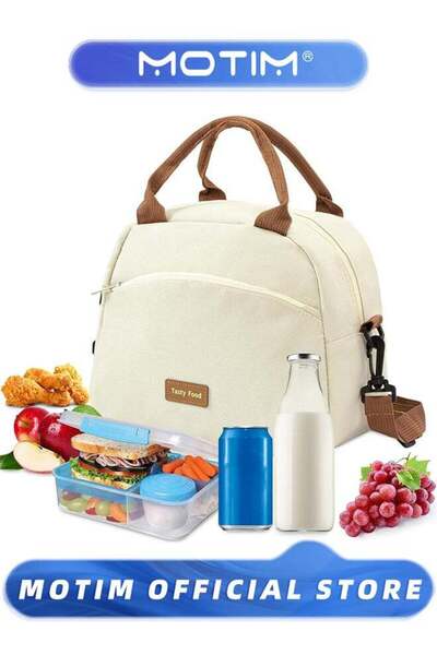 MOTIM Multifunctional Lunch Bags with Large Capacity Front Pocket Reusable Lu...