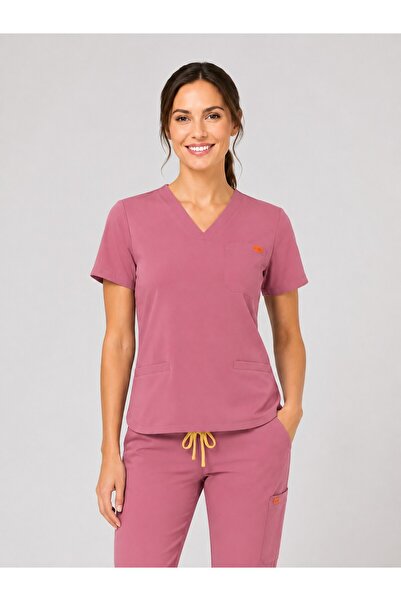 Royal Scrub Set Medical Damă Premium Royal Scrubs – Slim Fit, Bluză 3 Buzunar...