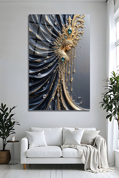 Parıltı Yayınları Decor de perete modern cu aspect 3D de lux, cu o figură fem...