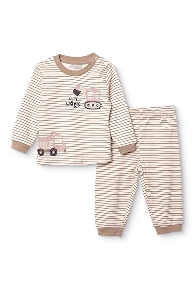 ebebek Hello Baby HelloBaby Erkek Bebek Pijama Takımı Taşıtlar Baskılı Çıtçıt...