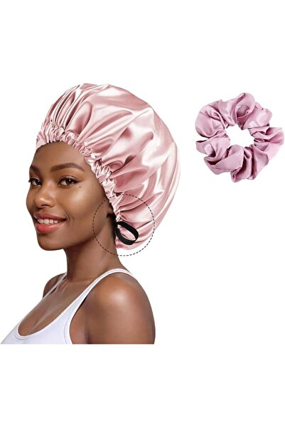 SIXHANS Double Layer Satin Sleep Bonnet with Adjustable Strap for Curly Hair ...