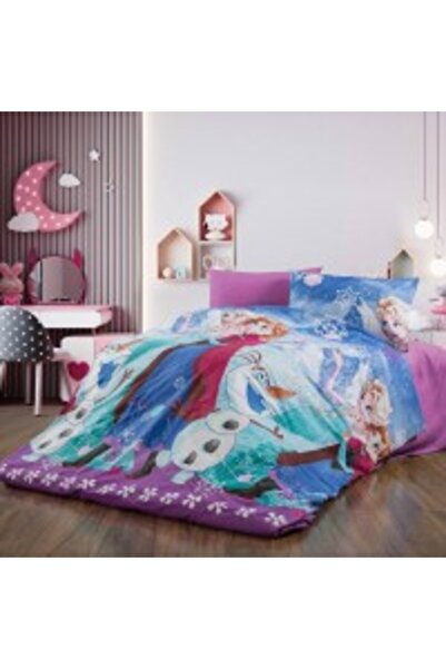 COM LIVING HOUSE Set de lenjerie de pat, bumbac Ranforce, 250 x 240, 50x70, 220 x 200, 4 piese, cu model Elsa