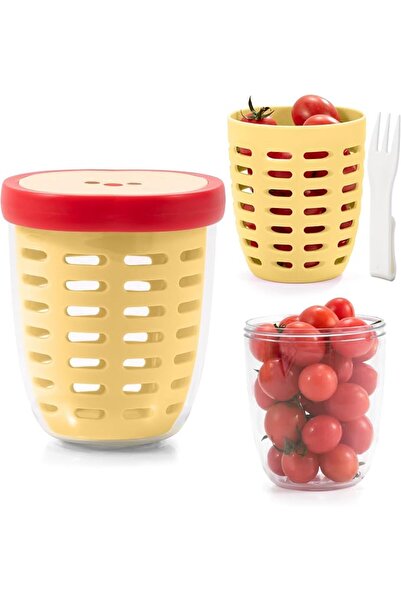 GENERAL Salad Cups with Lids and Forks by Li & Zao, Salad Mixing Container fo...