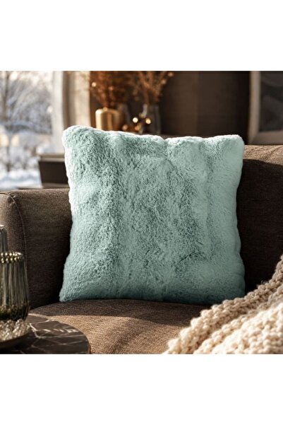 Generic IMITATION FUR PILLOW 45 X 45 GREEN RELIEF