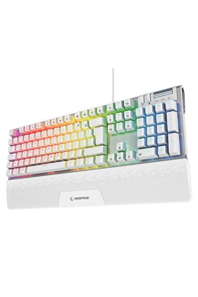 Rampage Carbon 3lü Set SMX-G68 Mouse 300350 Mousepad RGB Q Gaming Oyuncu Red Switch Klavye