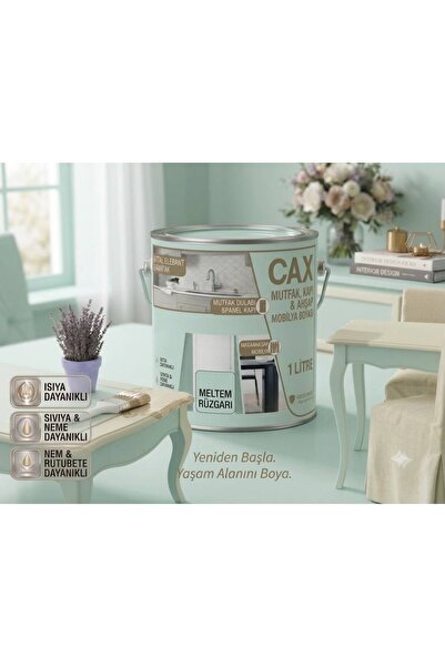 caxcolors CAX Ahşap Ve Mobilya Boyası 1 Litre - Masa, Sehpa, Mutfak Dolabı Ve...