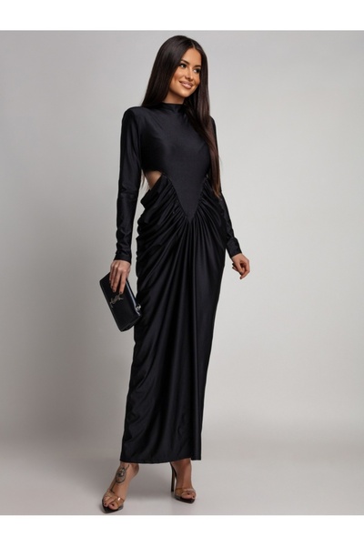 ADAMODA.RO Elegant lycra dress with side draping