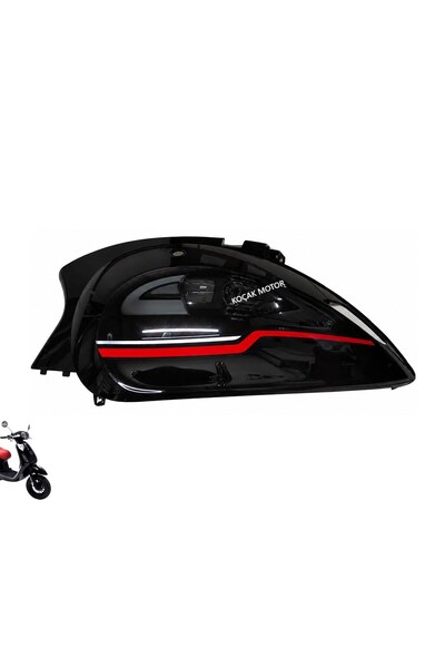 KOÇAK MOTOR Rks Azure 50 Pro Arka Yan Panel Sol Siyah