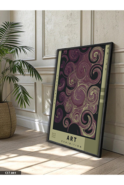 Evinemoda Art Exhibition Single Piece Wooden Framed Painting