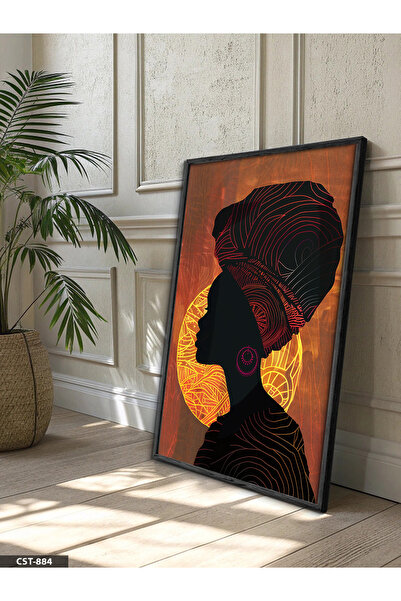 Evinemoda African Woman One Piece Wooden Framed Painting