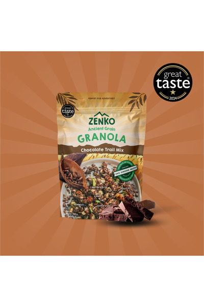 Zenko Superfoods جرانولا الحبوب الأصلية بنكهة الشوكولاتة 285 جرام - صندوق عمل...