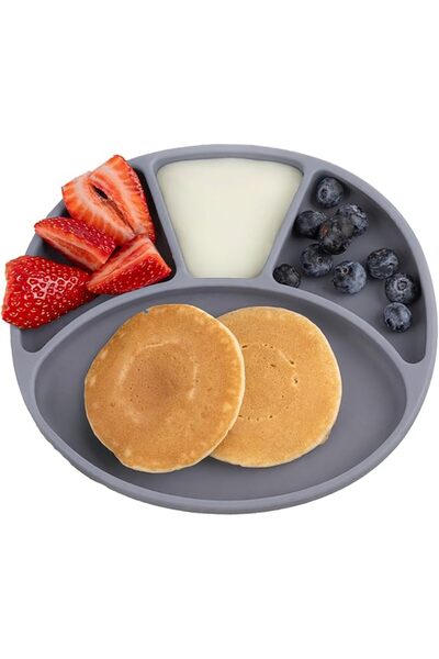 BiBADO Silicone Divided Plate with Suction Bases for Teaching Young Children ...