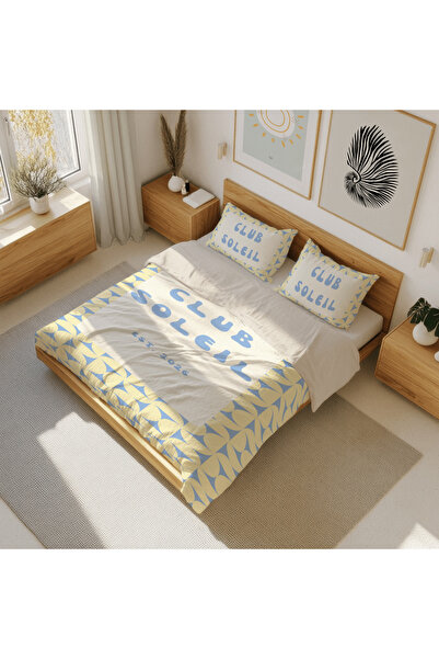 Luvis Store Club Soleil - Geometric Pattern Double Hybrid Duvet Cover Set - W...