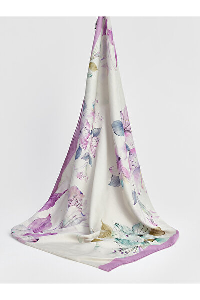 LC Waikiki Lcw Modest Mixed Satin Patterned Women's Shawl with Nevavm Difference