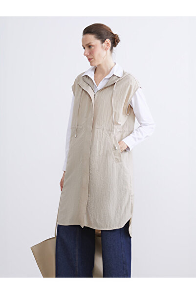 LC Waikiki Quality Pieces from Çelebi Store Hooded Poplin Loose Fit Women's Vest