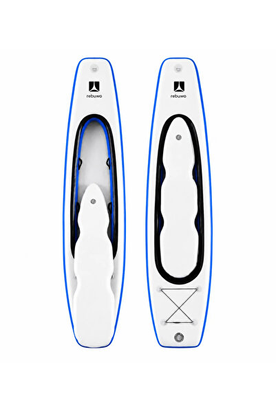 Rebuwo Kano ve Paddle Board Seti İkisi Bir Arada SUP Board Şişme Kano - Mavi