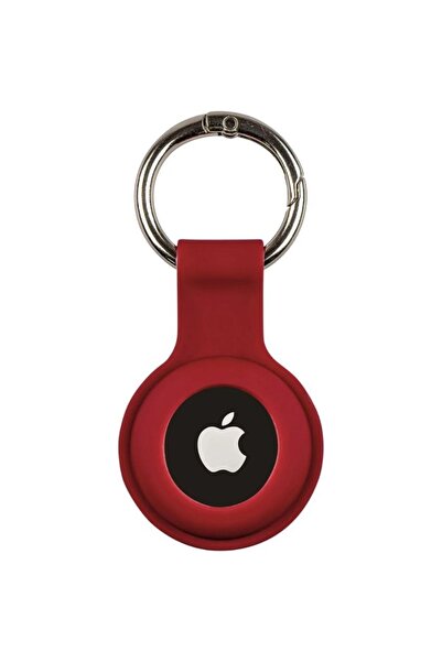 Mobile Origin Θήκη AirTag 2 / 1 AirTag KeyChain Σιλικόνης με Μπρελόκ - Red