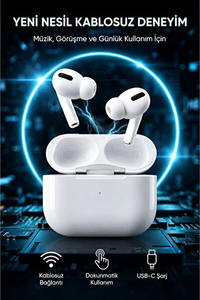 Maybax Kablosuz Bluetooth Kulak İçi Kulaklık Silikon Uçlu Şarj Kutulu Koruyucu Kılıf Hediyeli USB-C Kablolu