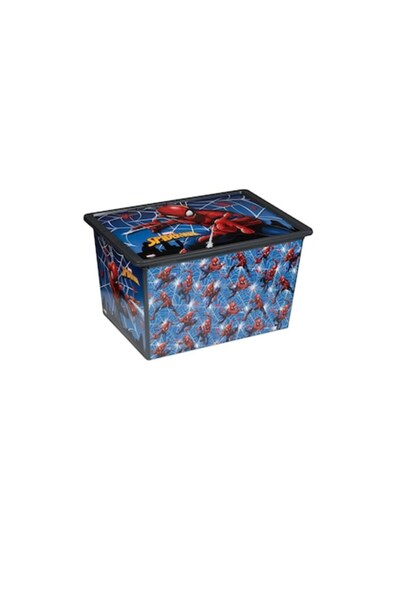 YUPY Кутия за играчки с капак, пластмасова, Спайдърмен, 50л, многоцветна