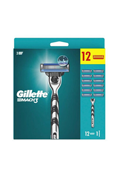 Gillette Aparat de Ras + 12 Rezerve - Mach 3, 1 buc