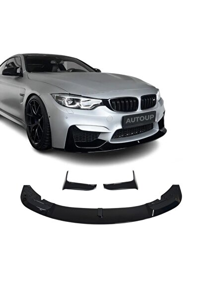 AutoUp Spoiler frontal ranforsat pentru BMW Seria 3 Seria 4 M3 M4 - Negru lucios