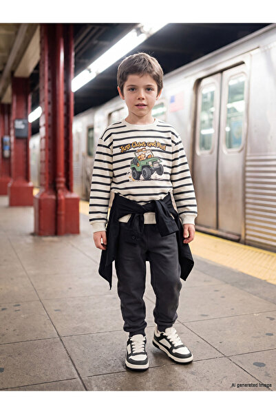 LC Waikiki Esvab • Modern & Distinctive Printed Boys' Tracksuit Set