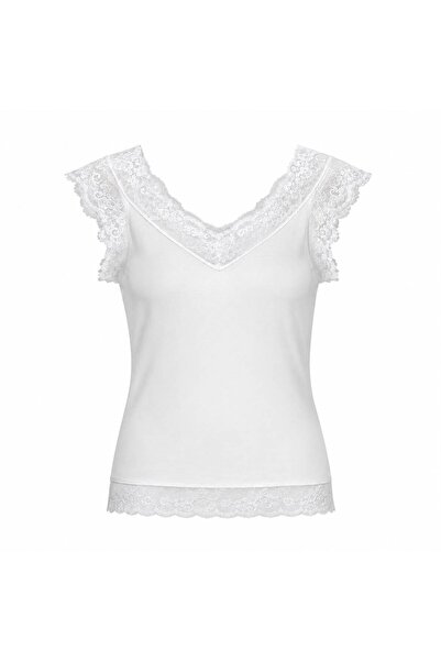 EVOA Women's V-Neck Lace Blouse