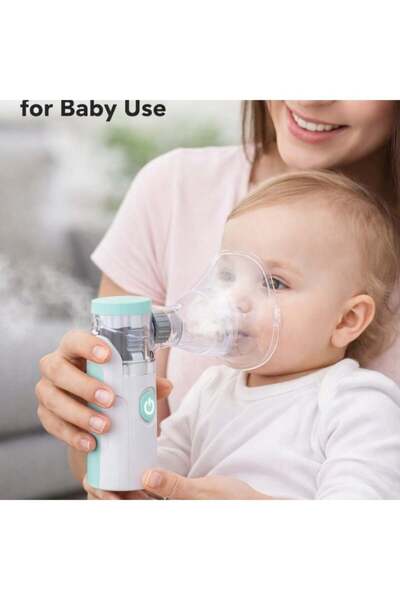 TIITAS Rechargeable Mesh Nebulizer – Portable Ultrasonic Nebulizer for Respiratory Relief, Steam Inhaler for Adults & Kids, Low Noise, Compact & USB Powered