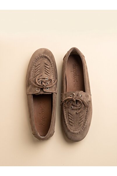 Deripabuc Genuine Leather Mink Suede Women's Leather Ballerinas Dp86-0004