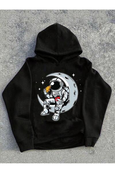 SVART WEAR هودي مطبوع عليه The Man In The Moon للأطفال، سويت شيرت بقلنسوة من ...