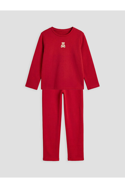 LC Waikiki Bear Printed Girl's Pajama Set