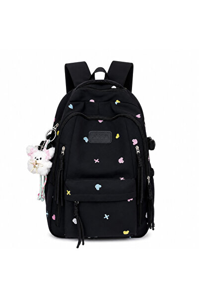 Alessandro DESIGN Rucsac de Scoala KRAKOW, 47x33x14 cm, Oxford, Negru