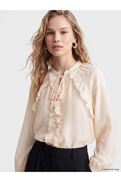 LC Waikiki Esvab • Modern & Sophisticated Roba Collar Ruffled Chiffon Blouse