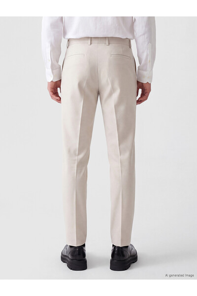 LC Waikiki Nevavm Farkıyla Lcwaikiki Classic Beige Interlock Straight Narrow & Slim Narrow Leg Men's Chino Pants