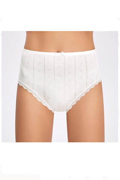 İlke Women'S, 100% Cotton, Jacquard, Lace, Bato, 12-Pack Panties