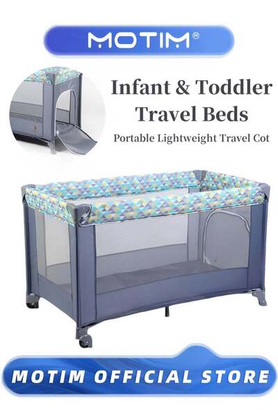 MOTIM Infant and Toddler Travel Beds Portable Baby Crib Foldable Lightweight ...