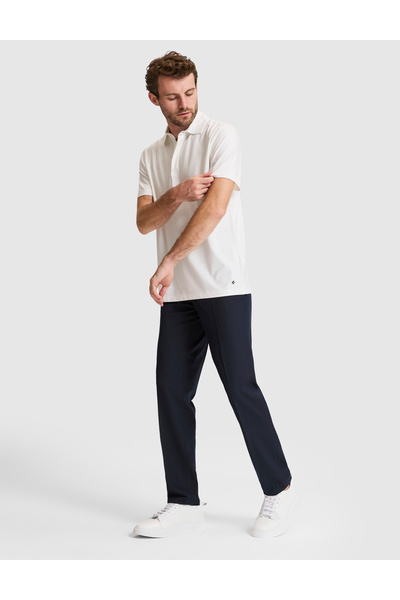 Pierre Cardin Navy Blue Slim Tailored Fit Fabric Trousers 50331714-Vr033