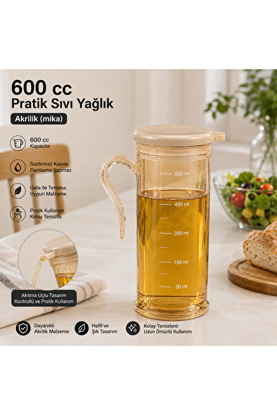 LUCES DESİGN 600 Cc Practical Liquid Oil-Based Acrylic (Not Glass)