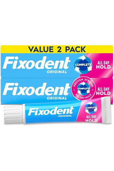 Fixodent Original Full Denture Adhesive Cream, 2.4 Ounce, Pack of 2