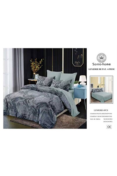 sonia home damasc Lenjerie de pat 6 piese sonia home bumbac 220X240CM