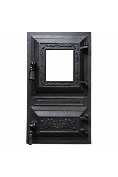 OEM Ușă de sobă/șemineu monobloc cu sticlă termorezistentă 49x28.5 cm