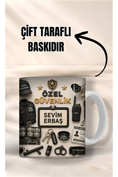 Evion Özel Güvenlik Meslek Özel İsimli Kupa Bardak – Kişiselleştirilebilir Öz...