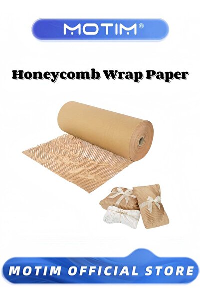 MOTIM Honeycomb Cushioning Wrap Paper Roll 380mmx50m Eco-friendly Bubble Wrap...