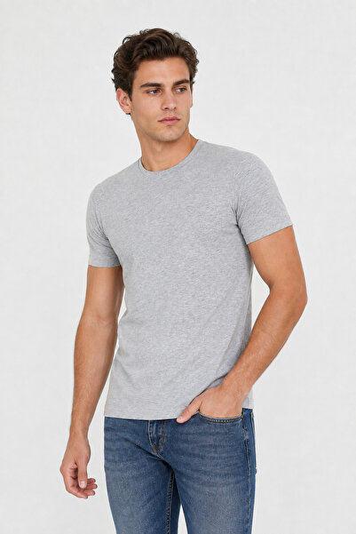 Quatarze Yildiz Çamaşir Erkek Lycra Zero Collar Slim Fit T-Shirt