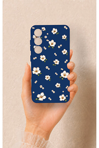 Vip Case Samsung S25 Uyumlu Papatya İnci Desenli Silikon Kılıf