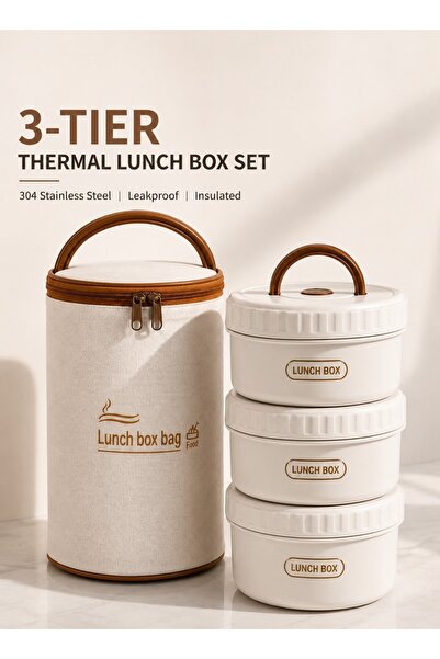 zeetwo 3 Tier Thermal Lunch Box, Portable Insulated Lunch Containers with Car...
